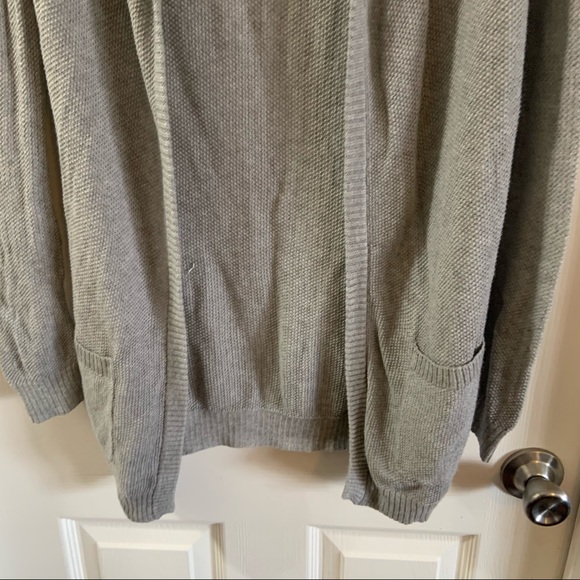 Theory Light Grey Giana Cashcotton Cardigan M - Picture 4 of 9